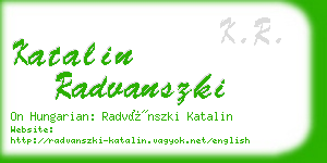 katalin radvanszki business card